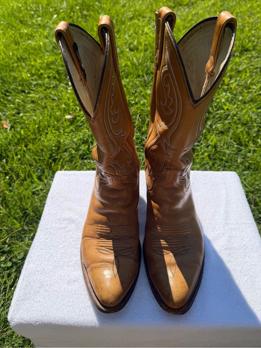Dan Post Tan Leather Western Cowboy Boots US 10.5 D Men’s
